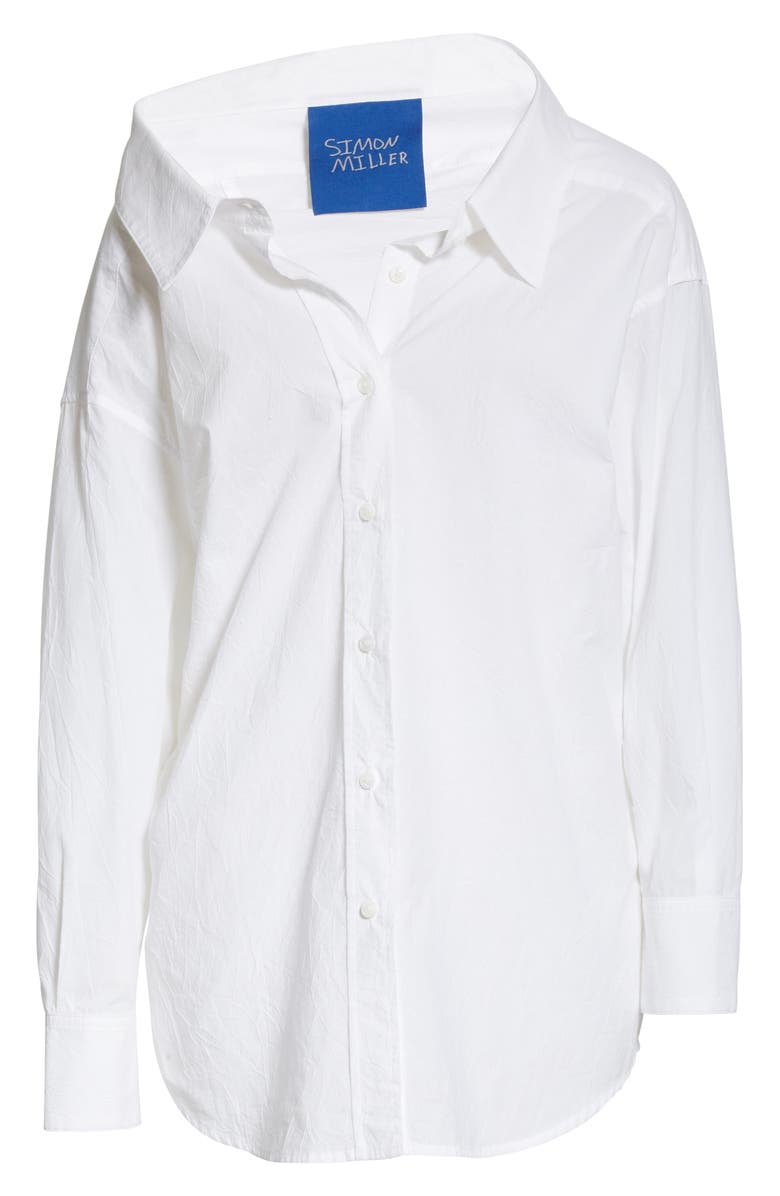 Simon Miller Tabor Off the Shoulder Cotton Poplin Shirt, Alternate, color, 