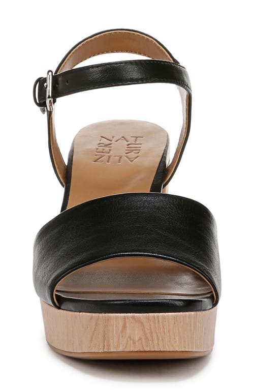 Naturalizer Lilly Womens Faux Leahter Ankle Strap Heels In Black