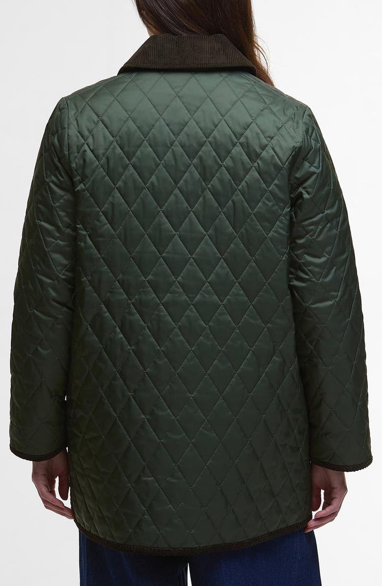 Barbour Meryl Colorblock Quilted Jacket, Alternate, color, Olive/ Ancient Tartan