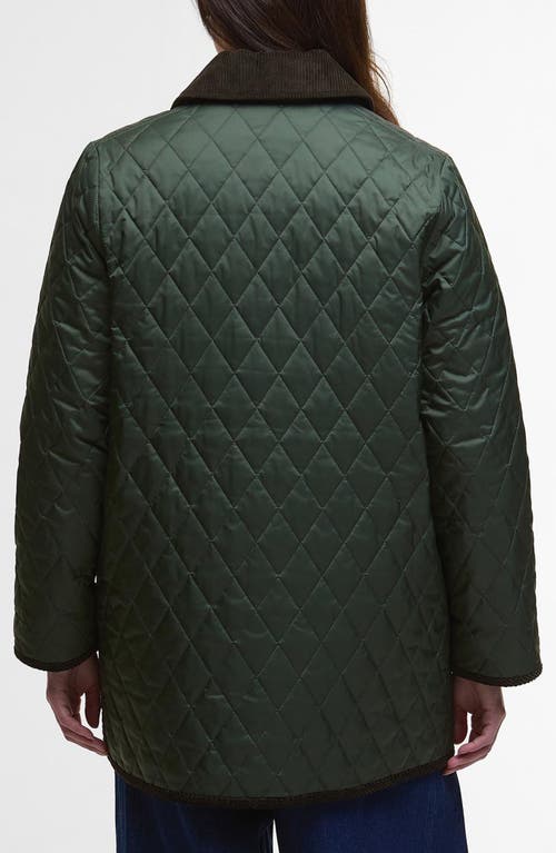 Barbour Meryl Colorblock Quilted Jacket In Green