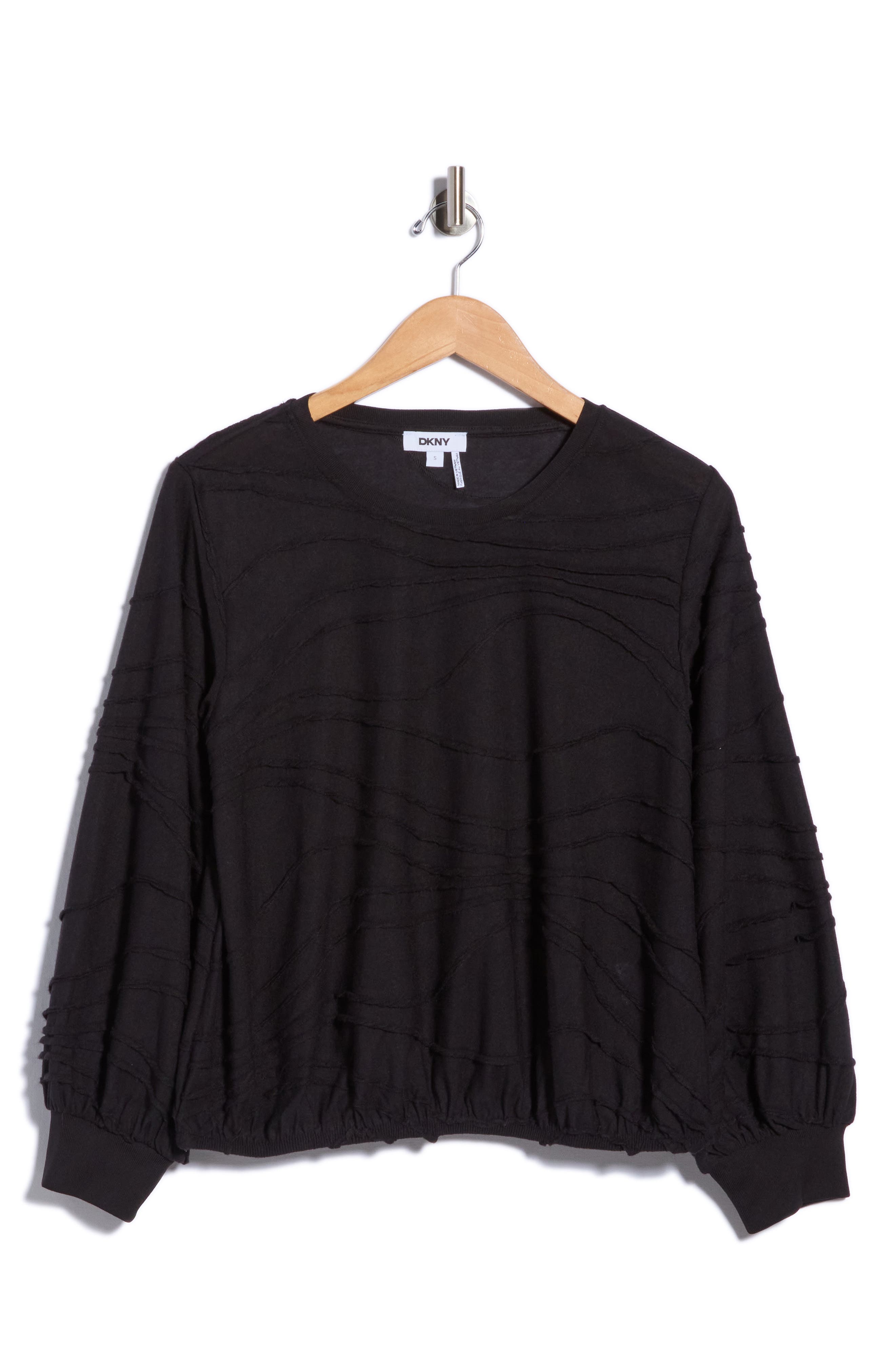 Ripple Knit Bubble Hem Top