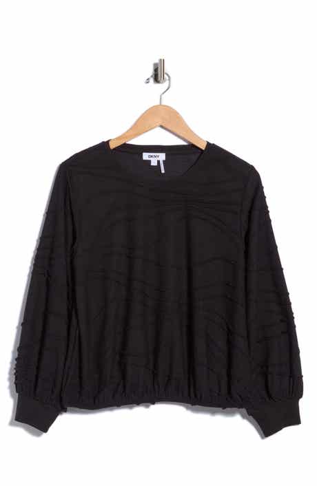 Ripple Knit Bubble Hem Top