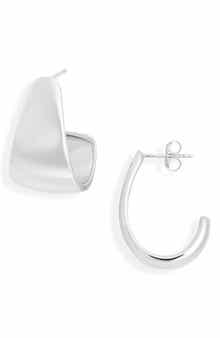 NORDSTROM RACK Demi Fine Tapered Hoop Earrings