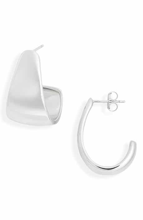 NORDSTROM RACK Demi Fine Tapered Hoop Earrings