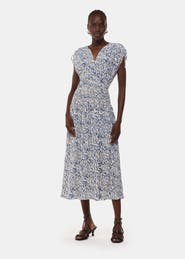 Whistles Flaming Leopard Print Midi Dress