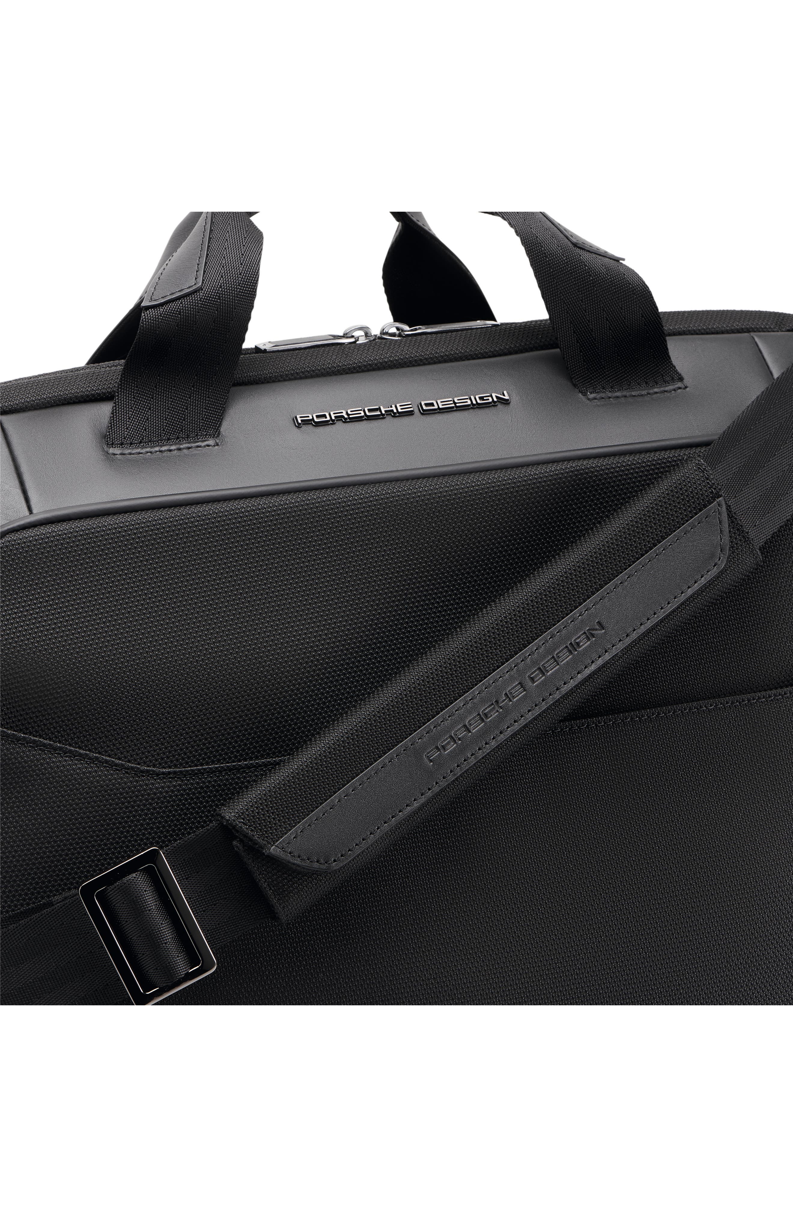 Porsche Design Roadster Nylon & Leather Briefcase, Alternate, color, 