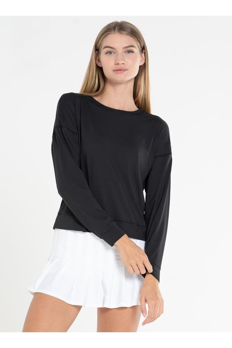 Hype Long Sleeve Top, Alternate, color, Black