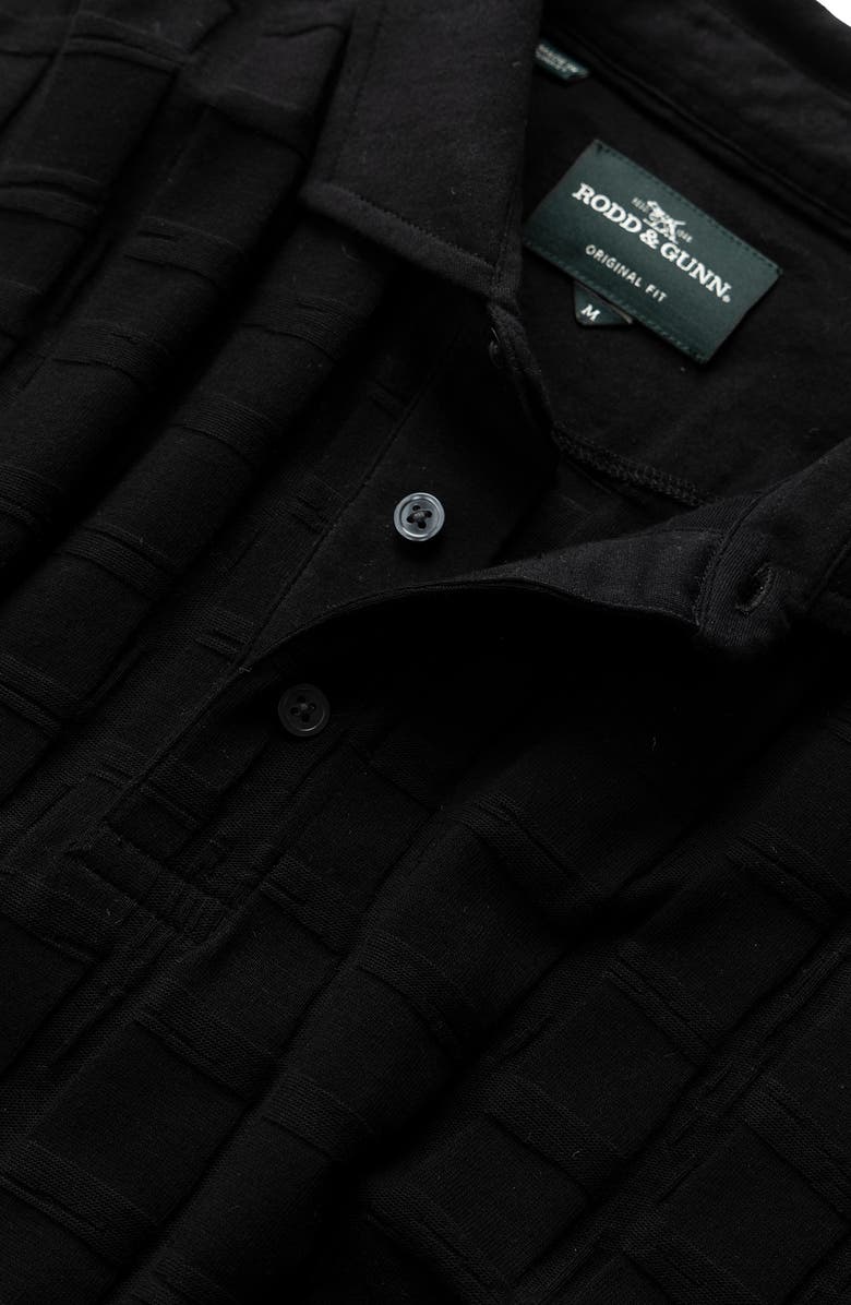 Rodd & Gunn Rosskeen Textured Cotton Polo, Alternate, color, Noir