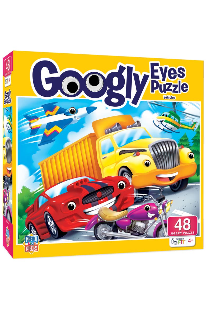 Googly Eyes Vehicles 48 Piece Puzzle, Main, color, Multicolor