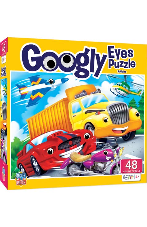 Googly Eyes Vehicles 48 Piece Puzzle
