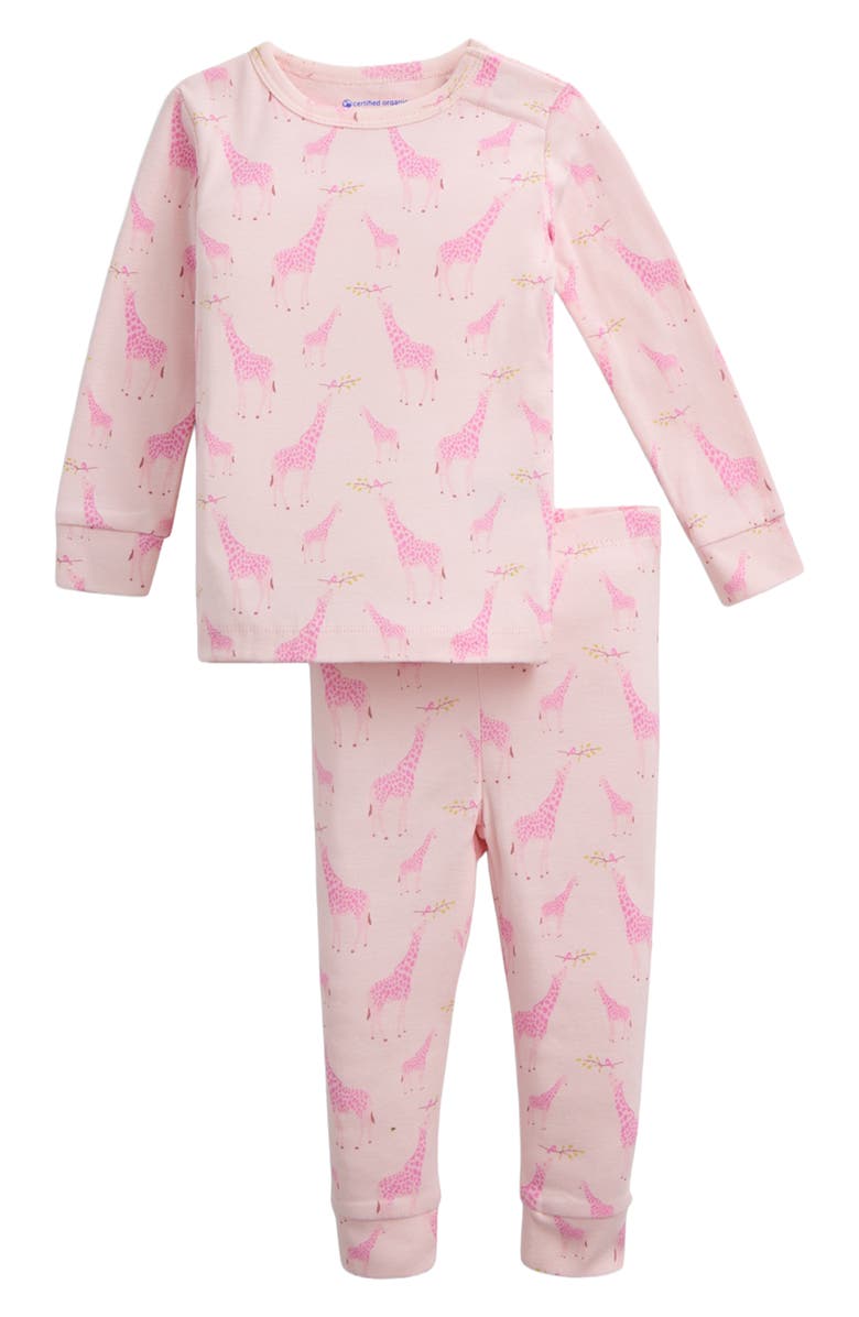 Magnetic Me Kids' Jolie Giraffe Two-Piece Fitted Pajamas, Main, color, 