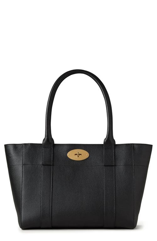 Mulberry Bayswater 9 To 5 Leather Zip Tote In Black