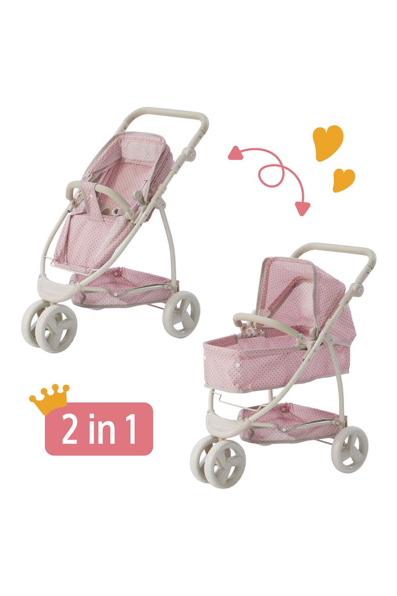 Olivia's Little World 2-in-1 Doll Stroller, Alternate, color, PINK/ GREY