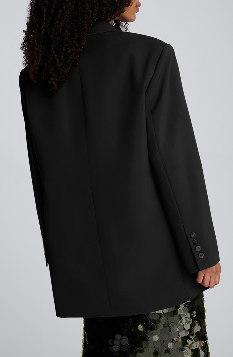 Kenneth Cole Three-Button Boyfriend Blazer, Alternate, color, Black