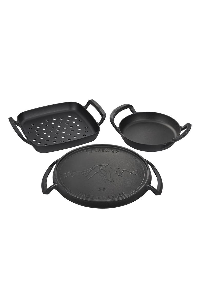 Le Creuset Alpine Cast Iron Skillet, Alternate, color, Matte Black