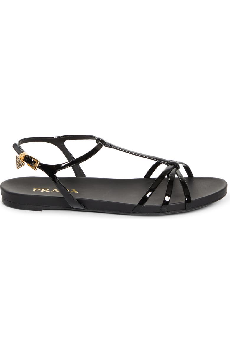Prada Cage Strap Sandal, Alternate, color, Black