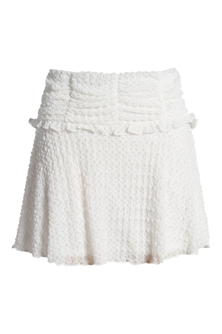 Mila Textured Miniskirt, Alternate, color, SNOW WHITE