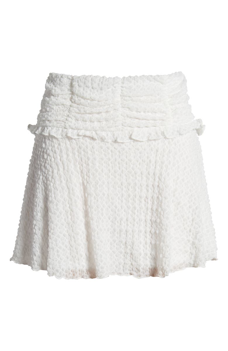 SOMETHING NEW Mila Textured Miniskirt, Alternate, color, Snow White