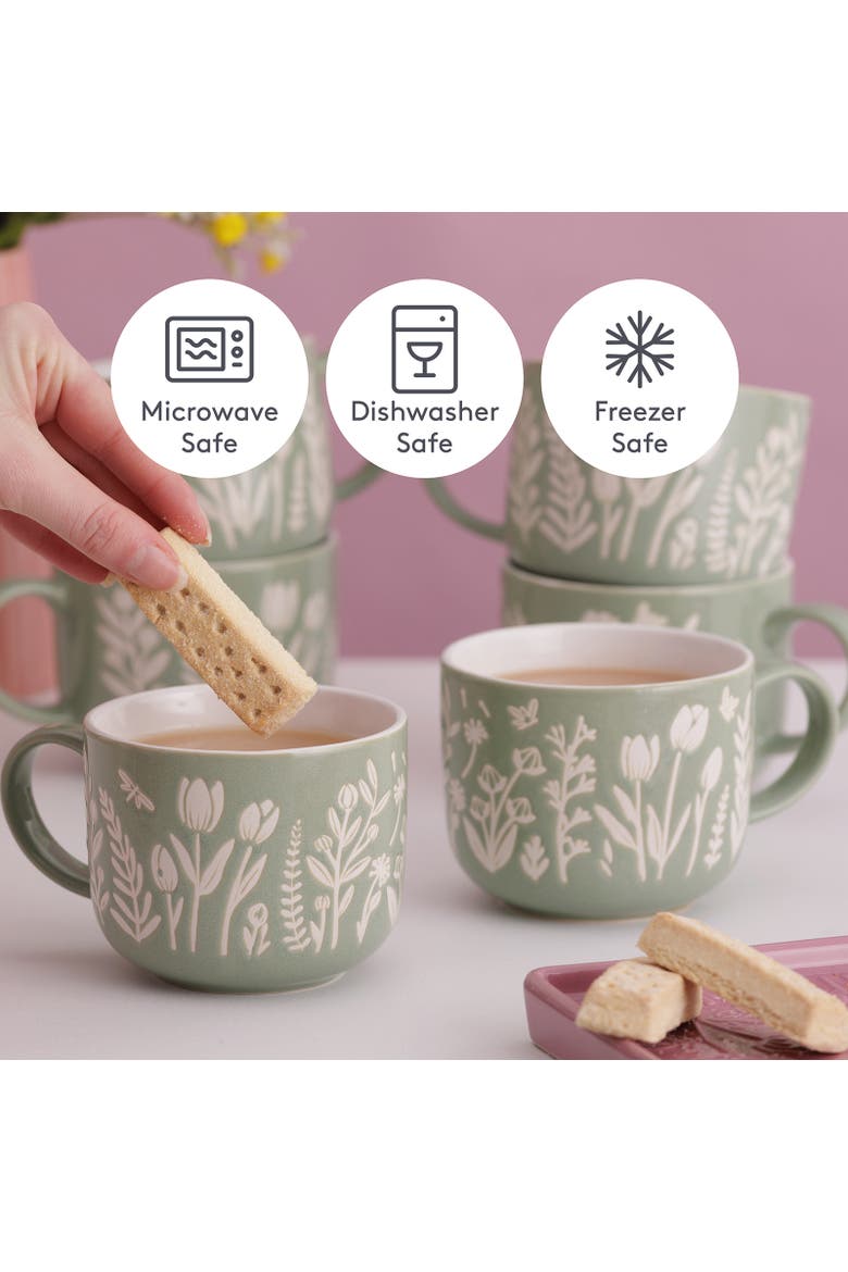 In The Meadow Green Tulip Mug 13.5oz, Alternate, color, Green