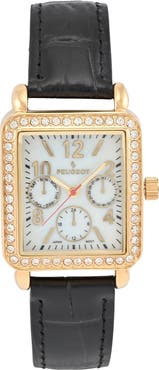 Peugeot European Crystal Square Tank Watch- 35x30MM