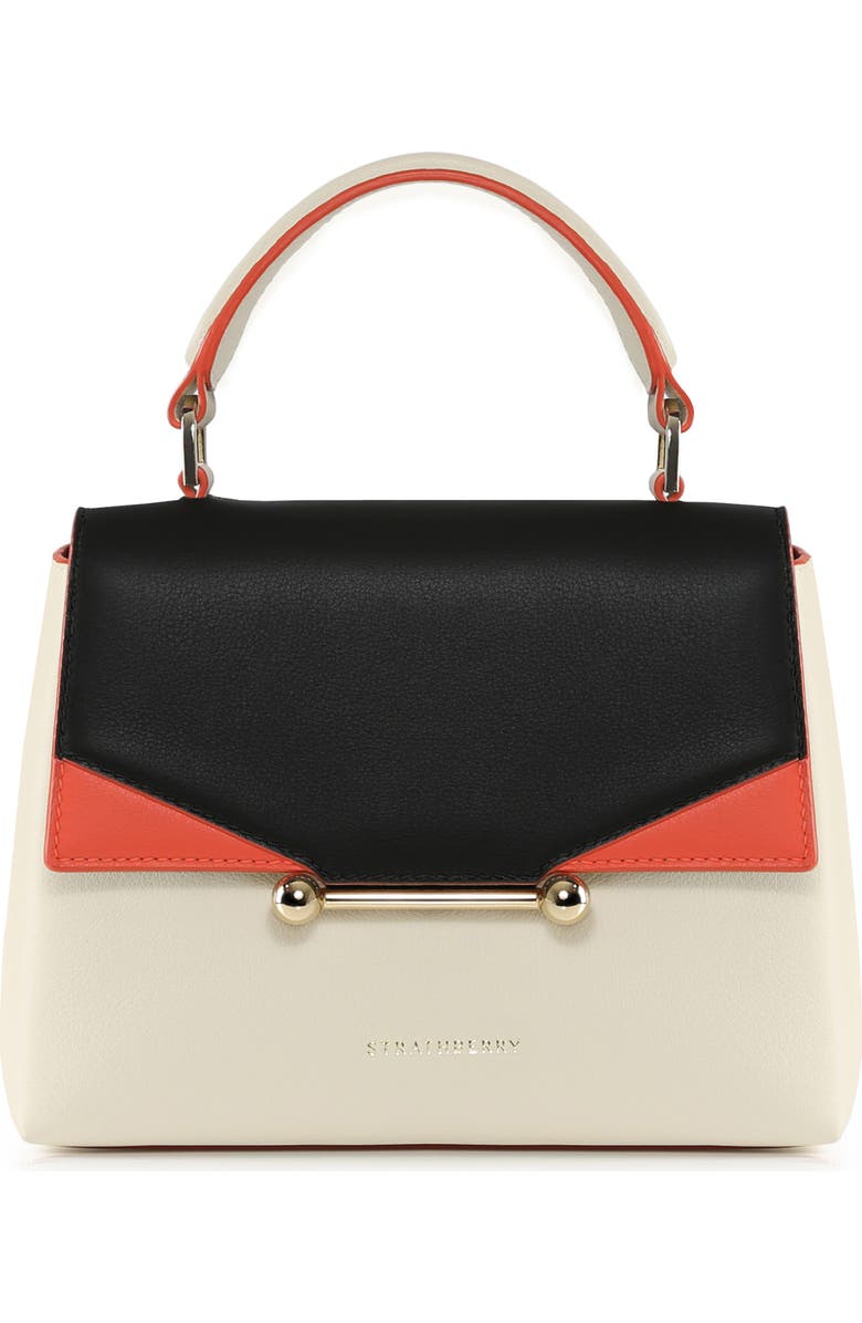 Strathberry Mini Trinity Tricolor Leather Top Handle Bag, Main, color,