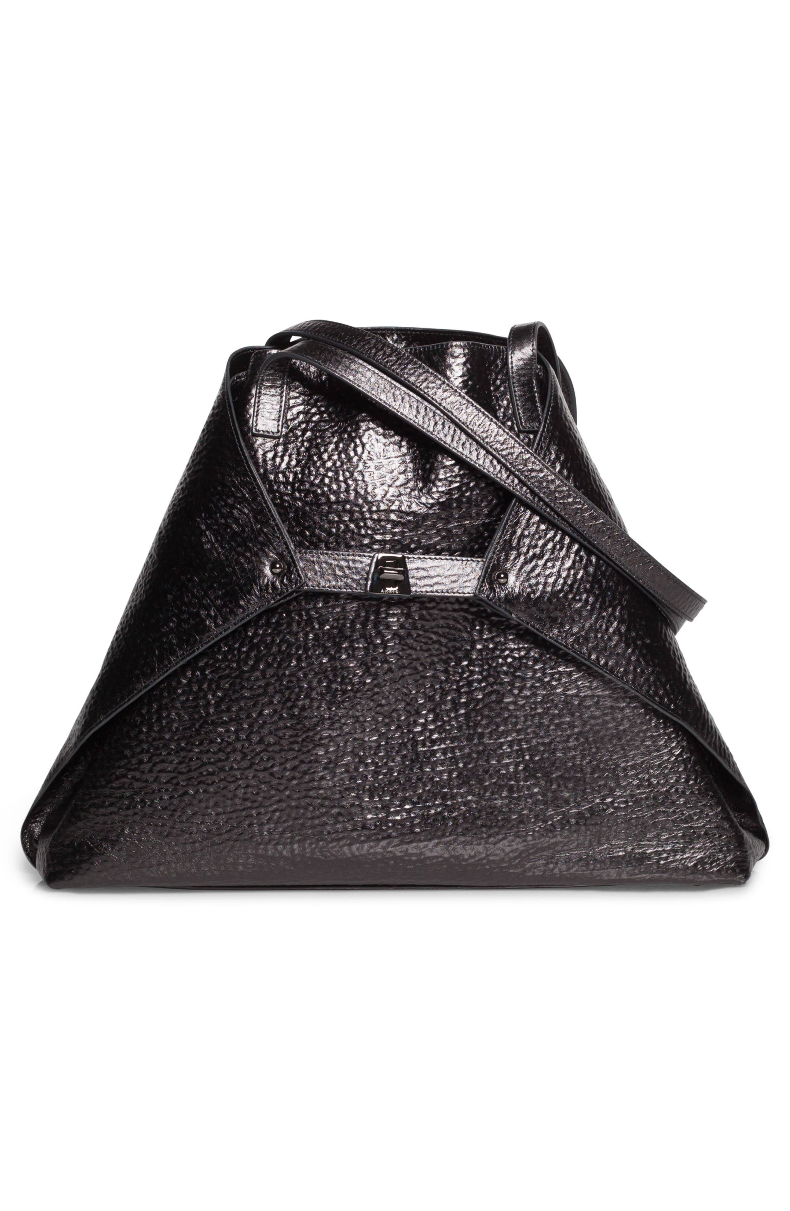 Akris AI Hammered Calfskin Leather Tote, Alternate, color, 