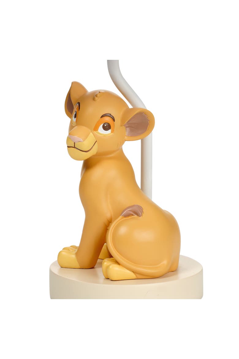 Disney Baby Lion King Safari Custom Hand-Painted Lamp with Shade, Alternate, color, Brown
