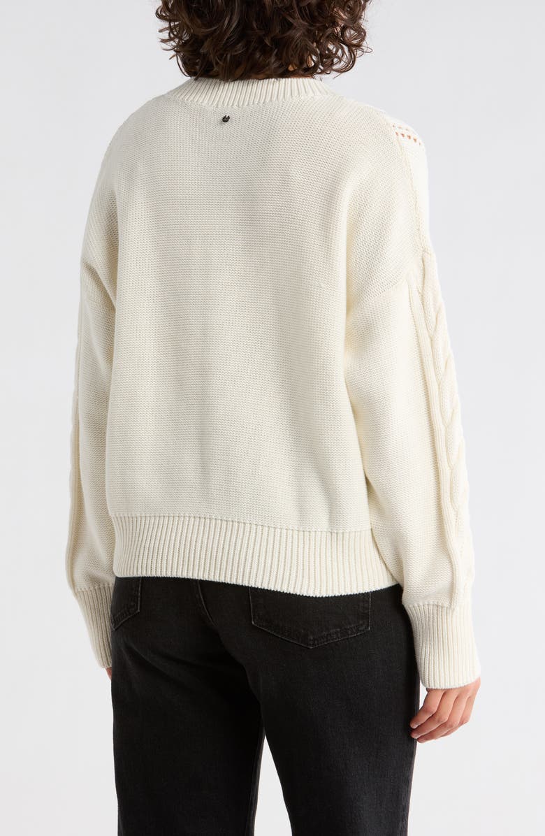 BOSS Orange V-Neck Pullover Sweater, Alternate, color, Open White