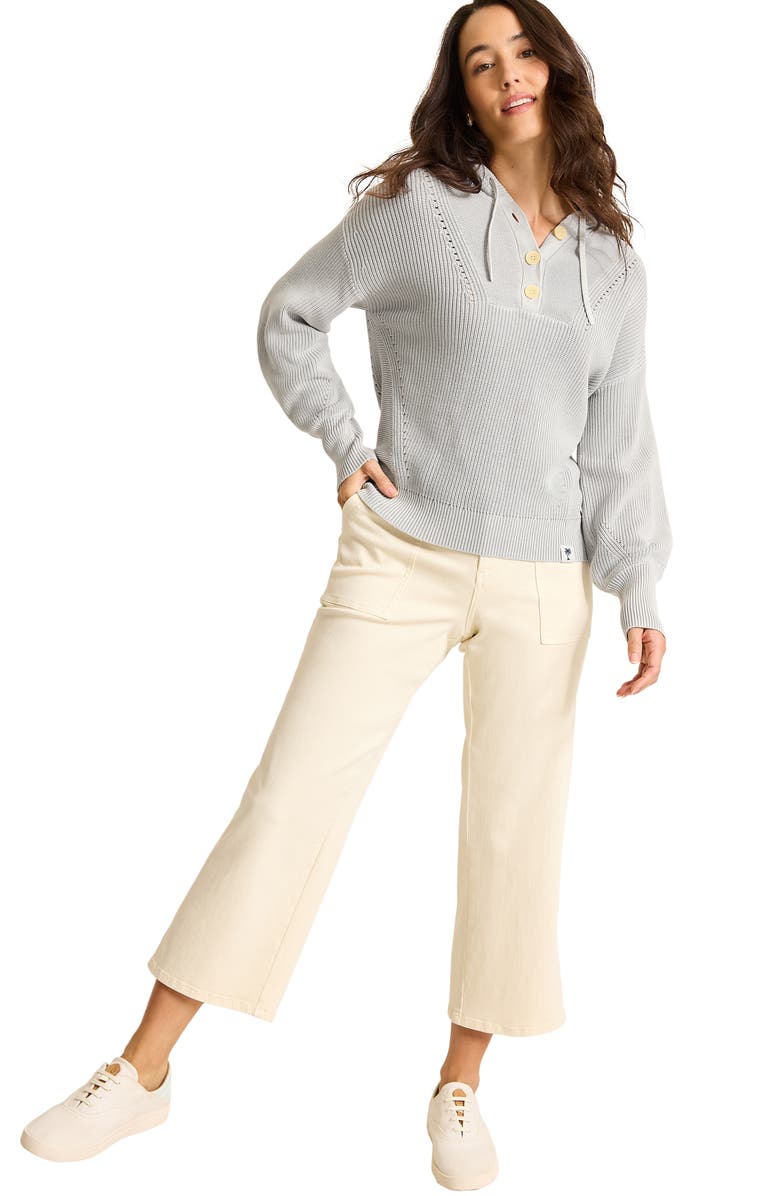 Tommy Bahama Indigo Palms Salt Wash Cotton Sweater Hoodie, Alternate, color, 