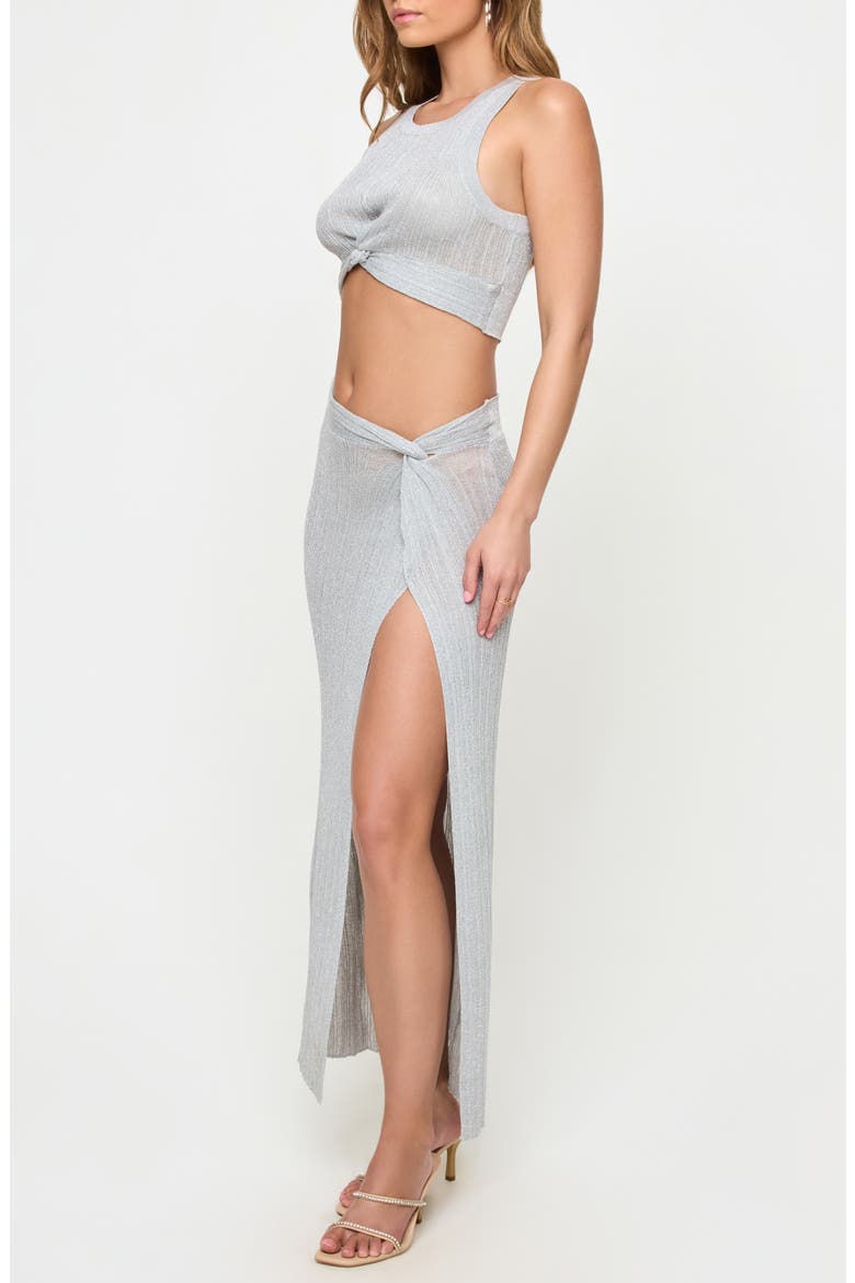 Heart of Gold Metallic Crop Cover-Up Top, Alternate, color, METALLIC SILVER