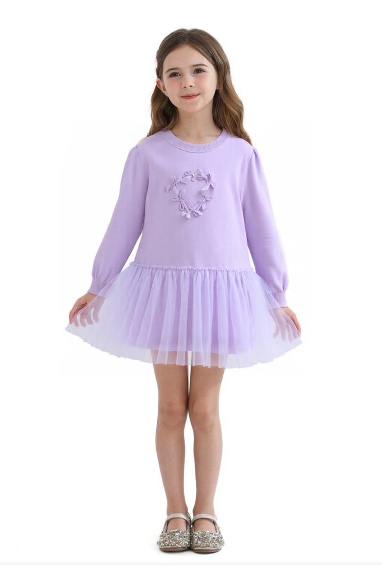 Heart Bow Dress, Main, color, Purple