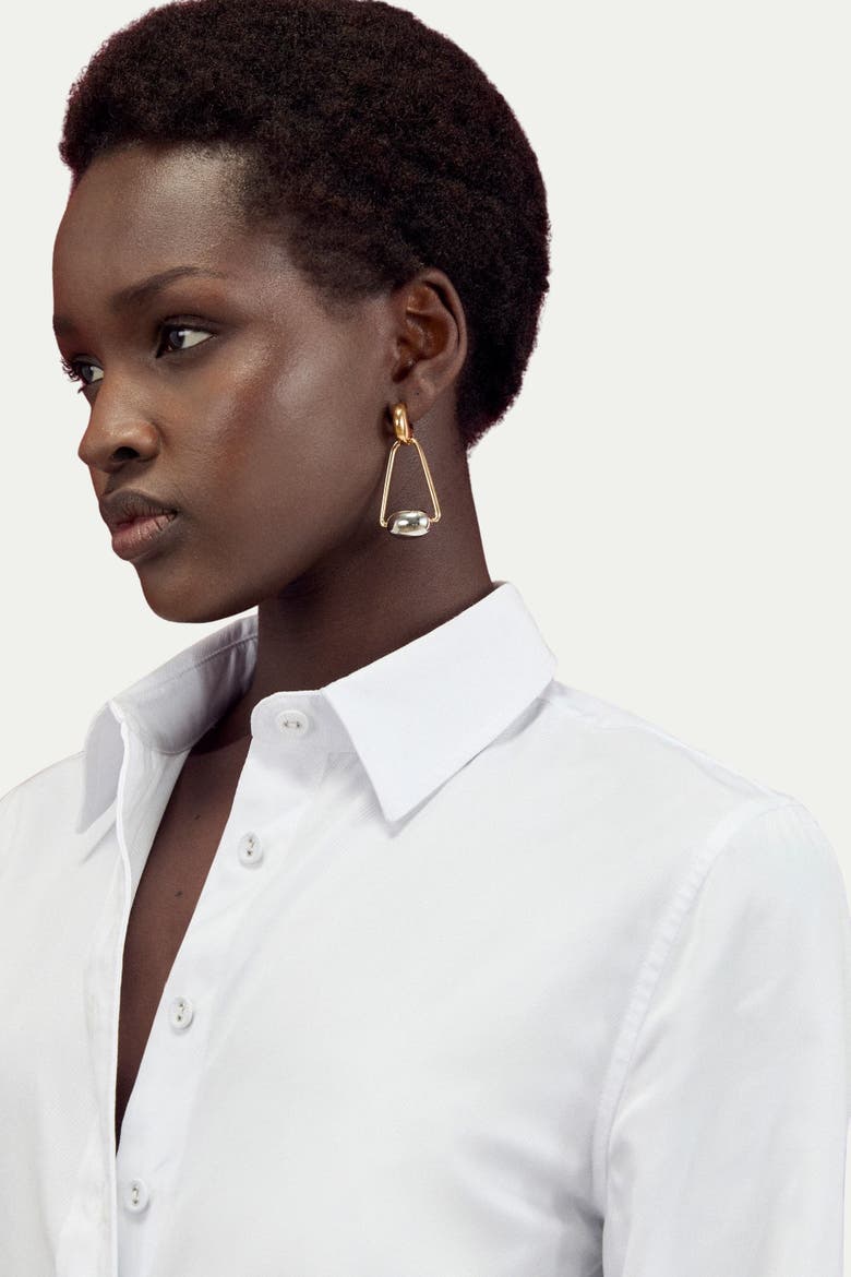 Cotton Woven Buttoned Shirt, Alternate, color, White
