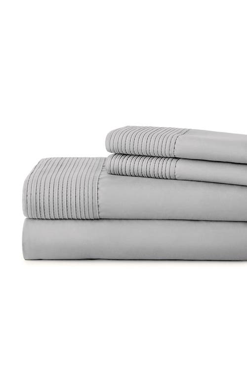 Southshore Fine Linens Premium Collection Pleated Extra Deep Pocket Sheet Set In Steel Grey