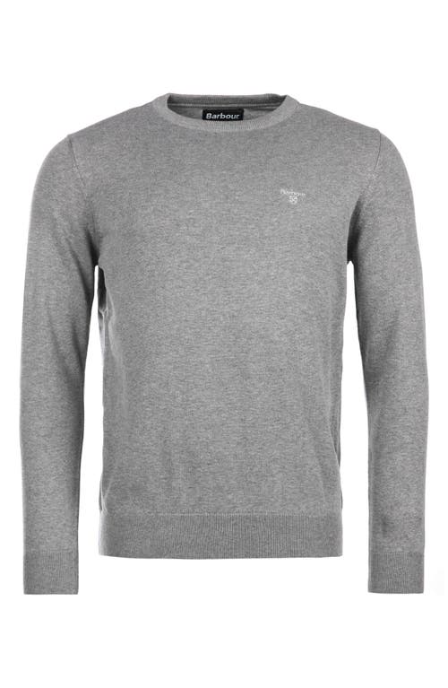 Barbour Pima Cotton Crewneck Sweater In Gray