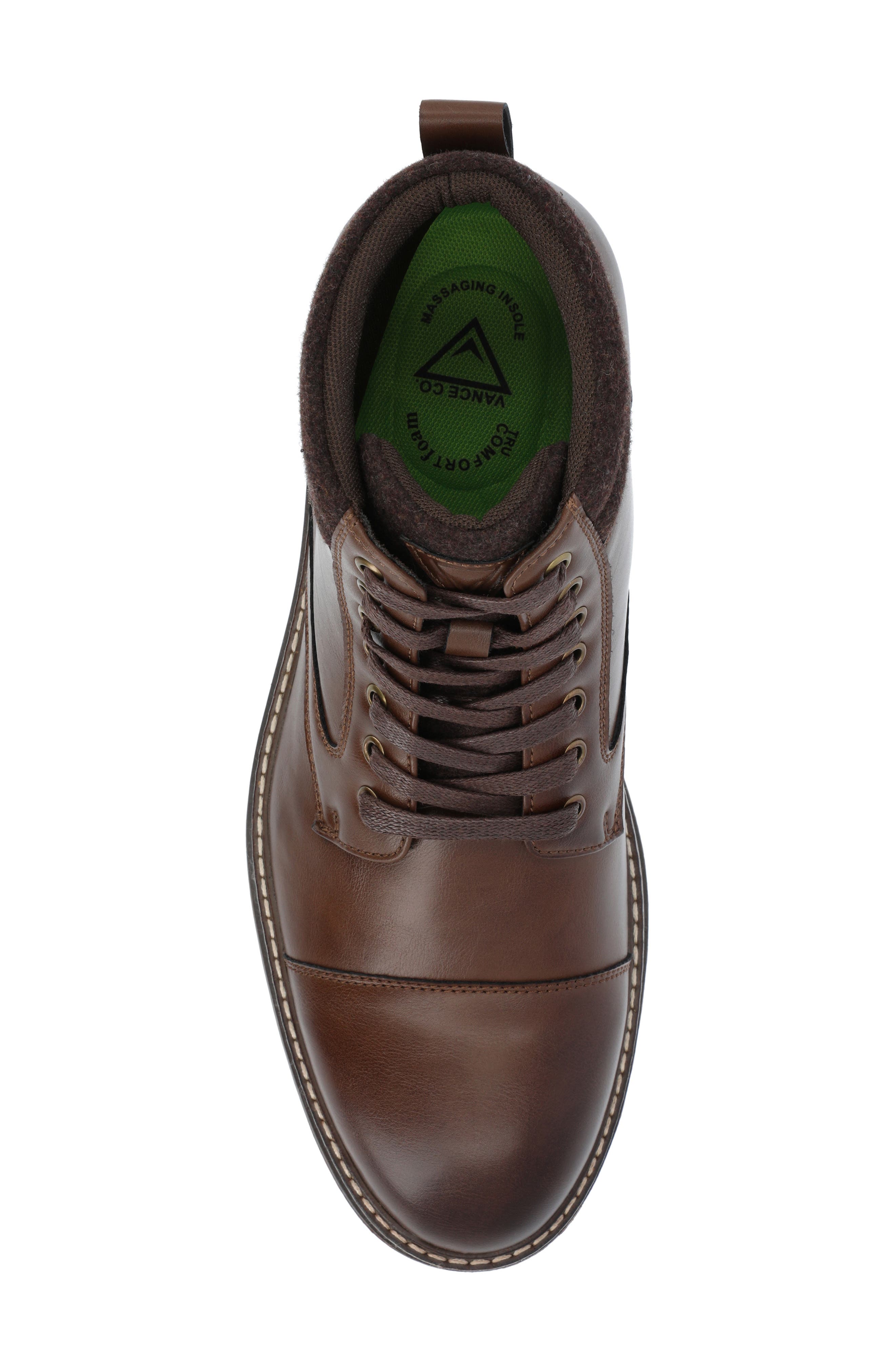 Fegan Cap Toe Boot, Alternate, color, BROWN