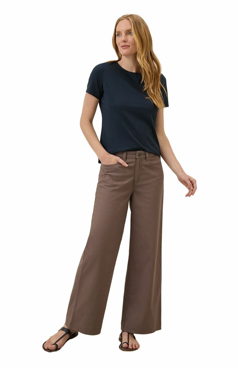 Pact Luxe Stretch Jersey Slim Tee, Alternate, color, Midnight Blue