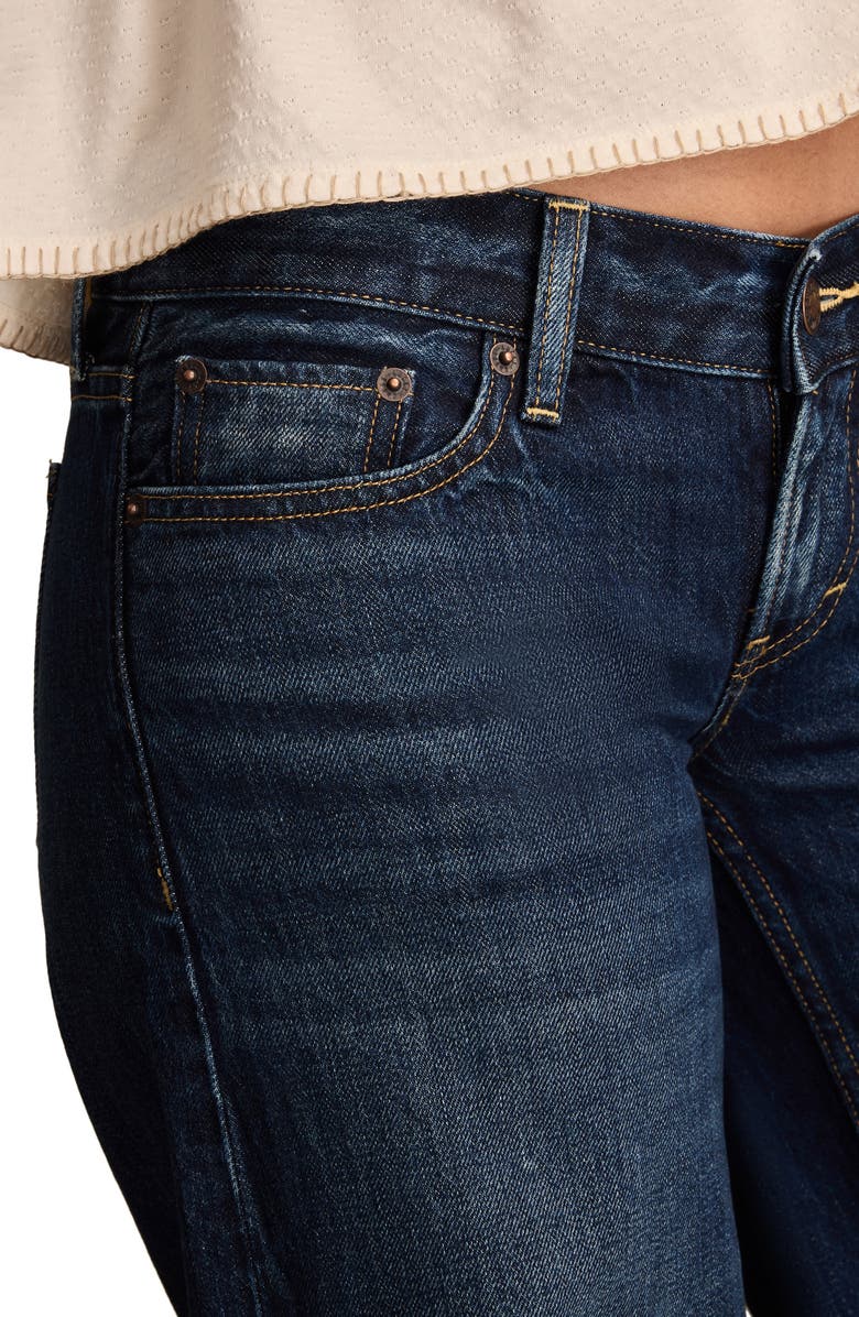 Lucky Brand Ultra Low Rise Baggy Wide Leg Jeans, Alternate, color, Dark Ink Wash