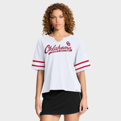 Women's Fanatics White Oklahoma Sooners Hometown Premium Script T-Shirt