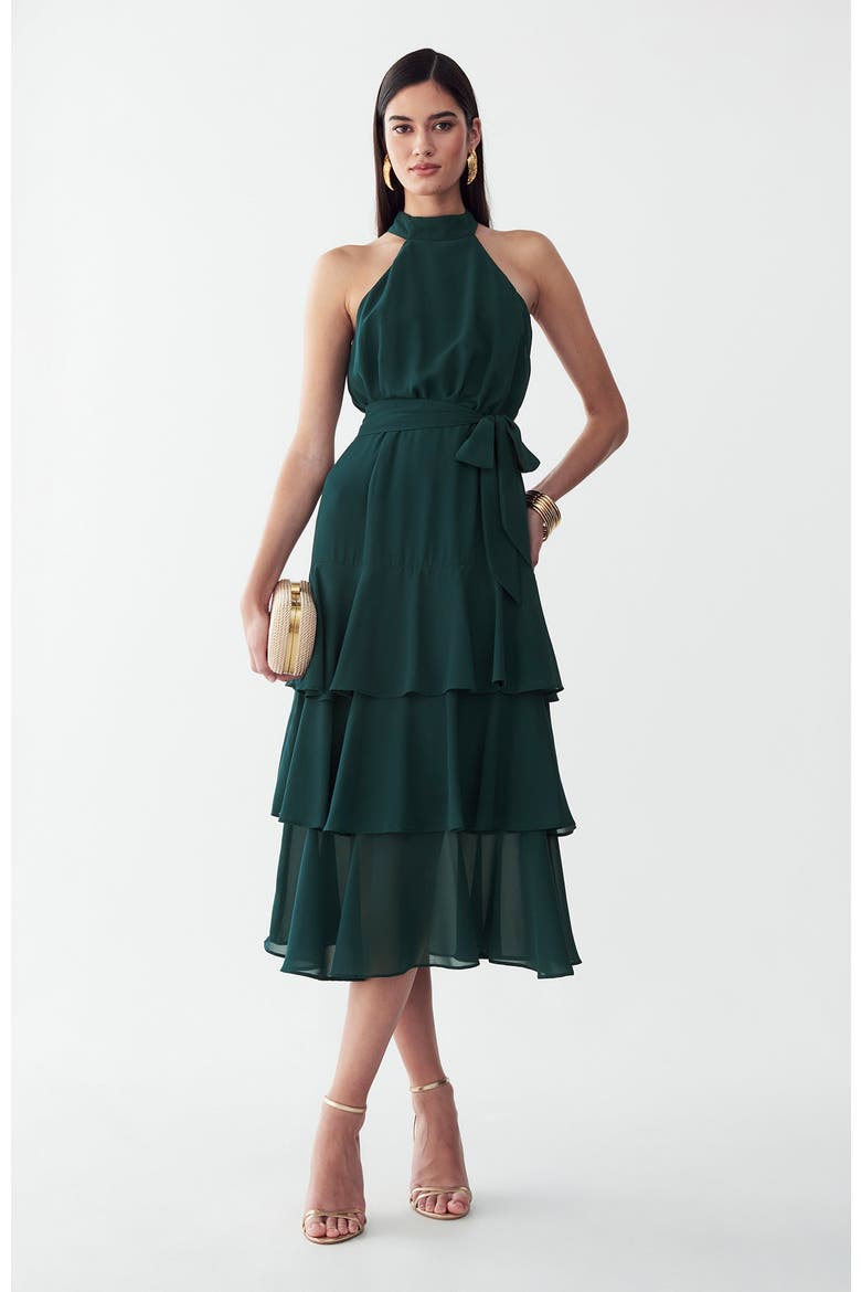 Tony Midi Dress, Alternate, color, Emerald