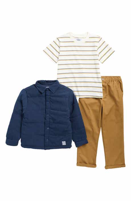 Original Penguin Kids' Striped T-Shirt, Jacket & Pull-On Pants Set