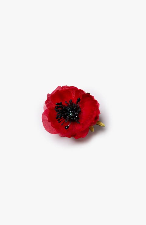 The Red Poppy Floral Brooch