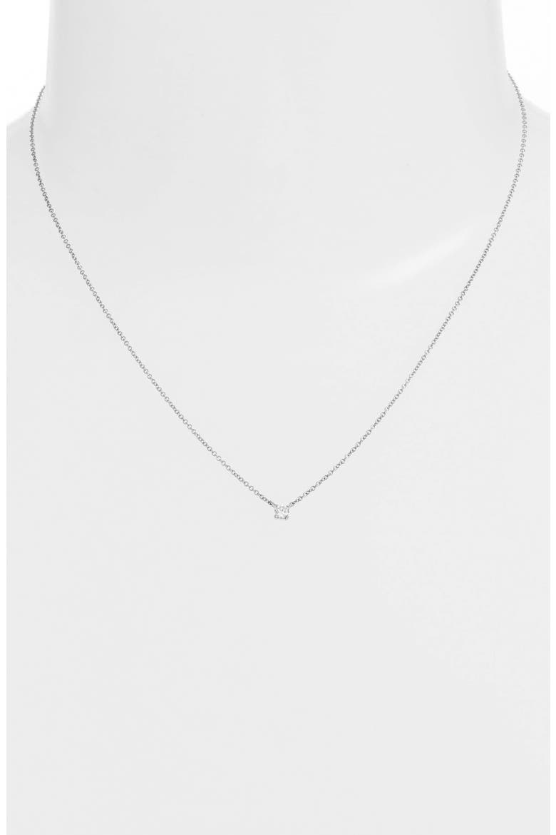Petite Liora Diamond Solitaire Pendant Necklace, Alternate, color, WHITE
