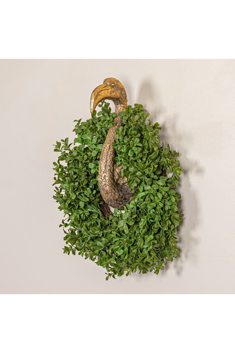 Decorative Resin Bird Bust Wall Decor, Gold, Alternate, color, Gold