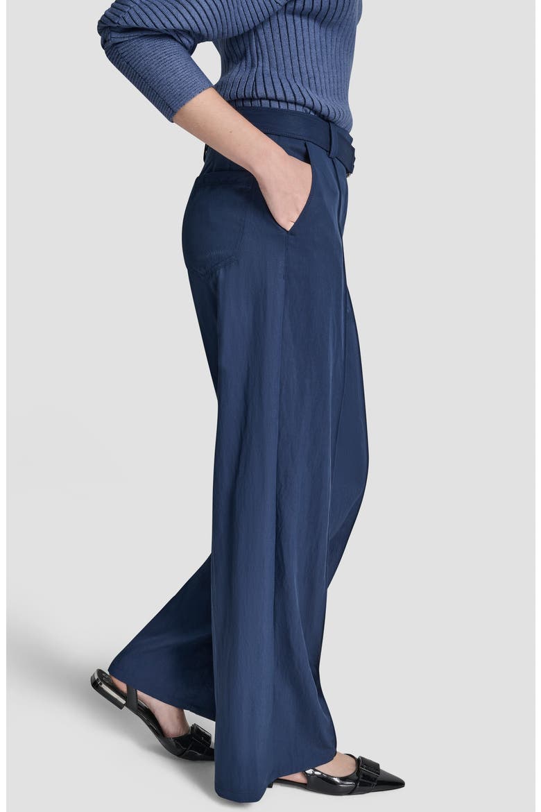 Belted Wide Leg Pants, Alternate, color, HUDSON BLUE