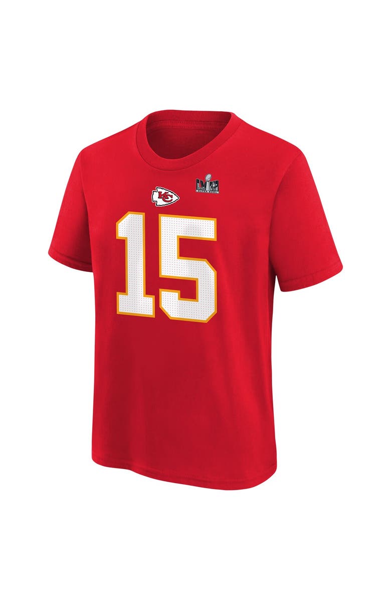 Nike Youth Nike Patrick Mahomes Red Kansas City Chiefs Super Bowl LVIII Player Name & Number T-Shirt, Alternate, color, 