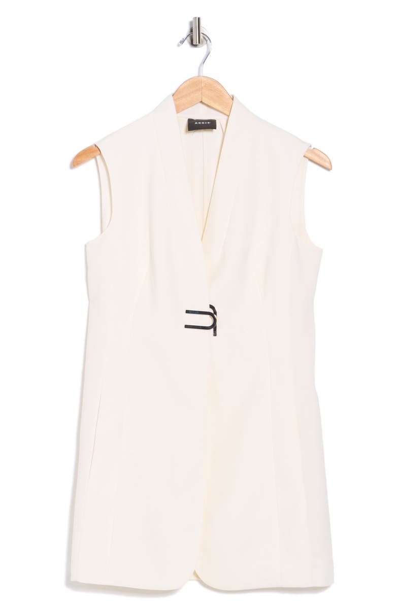 Akris Blizzard Sleeveless Wool Blend Jacket, Main, color, 012-Paper