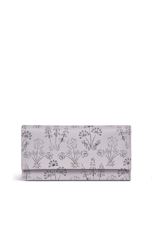 Radley Wild Flowers Large Flapover Wallet In Purple