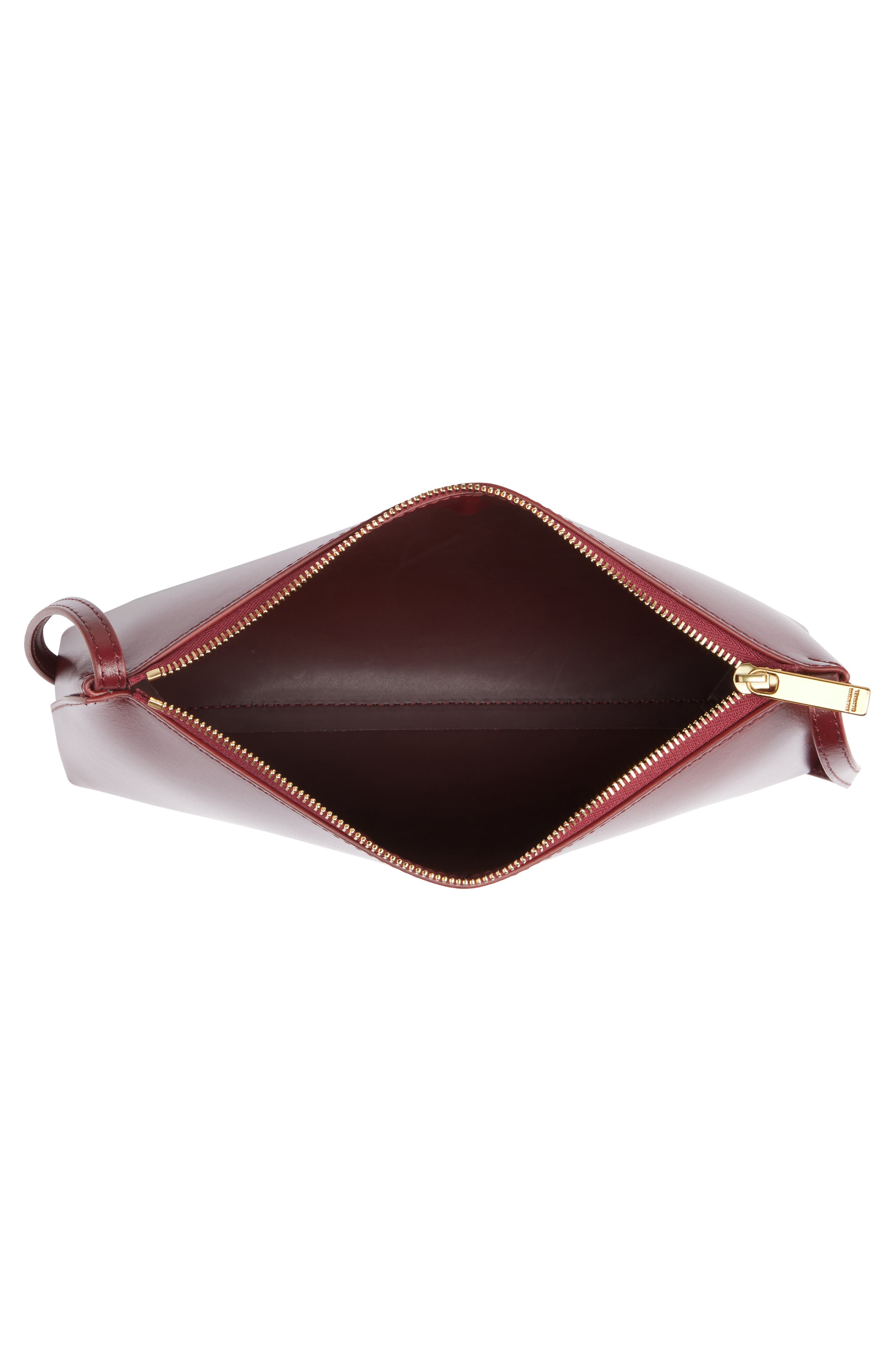 Gaia Leather Shoulder Bag, Alternate, color, CLARET