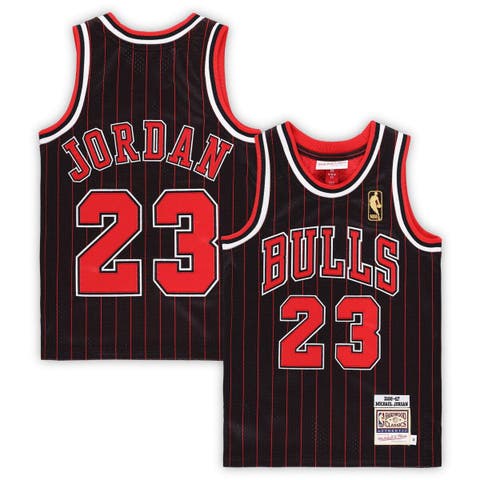 Preschool Mitchell & Ness Michael Jordan Black Chicago Bulls 1996/97 Hardwood Classics Authentic Jersey