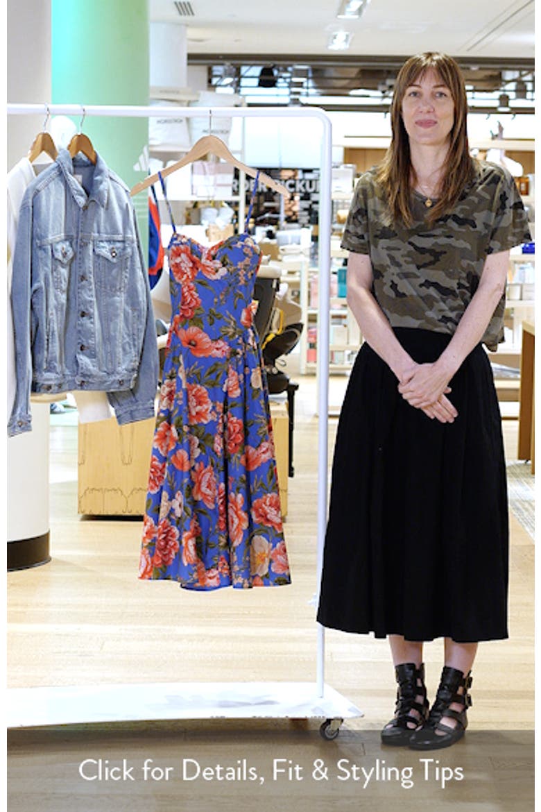 Print Sleeveless Fit & Flare Dress video